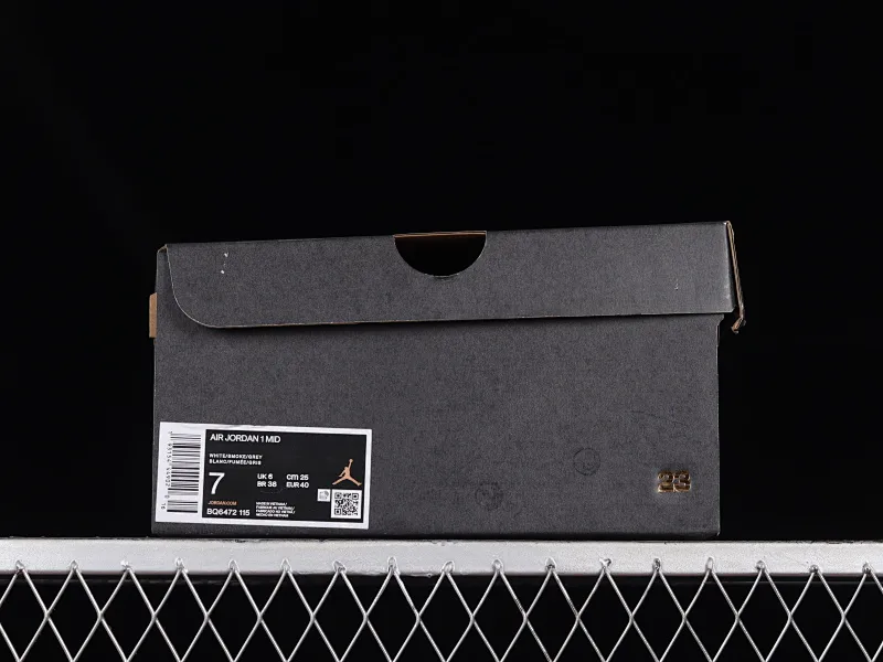 All categories Air Jordan Jordan series basketball shoes Air Jordan 1 Mid Air Jordan 1 Mid "Grey Sail" AJ Joe 1 New White Gray China Basketball Shoes BQ6472-115